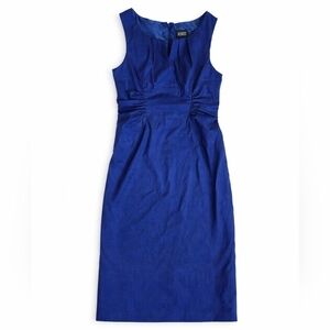 Adrianna Papell cobalt blue sheath dress formal office party mini/midi sz 8